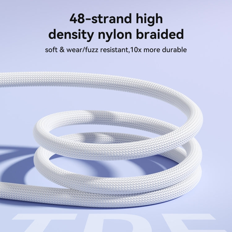 JOYROOM S-A42 Crystal Clear Series Fast Charging Data Cable, Type-C to Type-C Cable, Length: 1.2m(White)