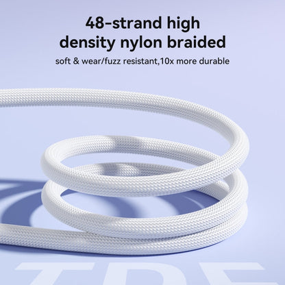 JOYROOM S-A42 Crystal Clear Series Fast Charging Data Cable, Type-C to Type-C Cable, Length: 1.2m(White)