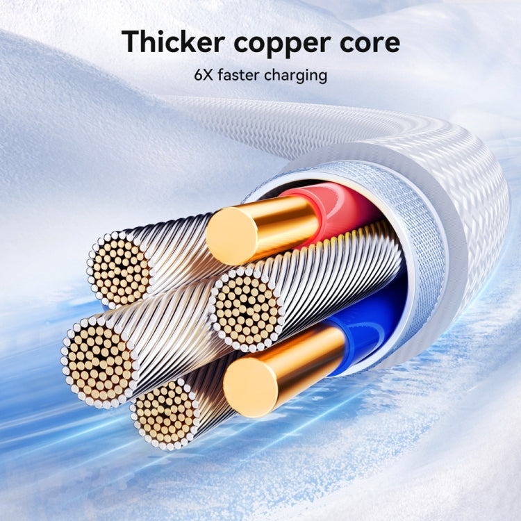 JOYROOM S-A42 Crystal Clear Series Fast Charging Data Cable, Type-C to Type-C Cable, Length: 1.2m(White)