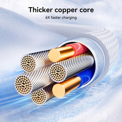 JOYROOM S-A42 Crystal Clear Series Fast Charging Data Cable, Type-C to Type-C Cable, Length: 1.2m(White)
