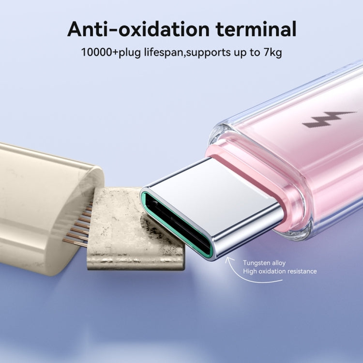 JOYROOM S-A42 Crystal Clear Series Fast Charging Data Cable, USB to Type-C Cable, Length: 1.2m(White)