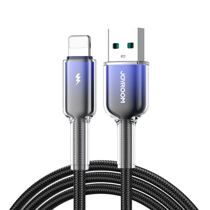 JOYROOM S-A42 Crystal Clear Series Fast Charging Data Cable, USB to 8 Pin Cable, Length: 1.2m(Black)