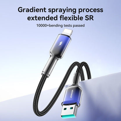 JOYROOM S-A42 Crystal Clear Series Fast Charging Data Cable, USB to 8 Pin Cable, Length: 1.2m(Black)