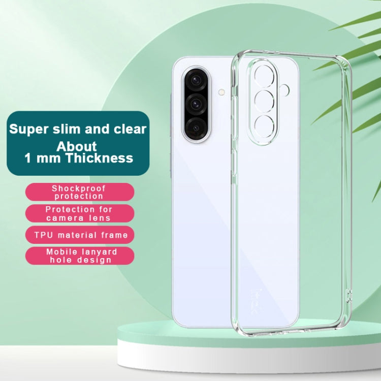 Pour Samsung Galaxy A56 5G, étui de protection antichoc super fin en TPU transparent de la série imak UX-5 (transparent)