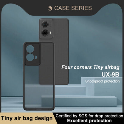Pour Motorola Moto G85 / S50 Neo Coque de téléphone antichoc imak UX-9B Series avec quatre coins à mini-coussins d'air (Noir)