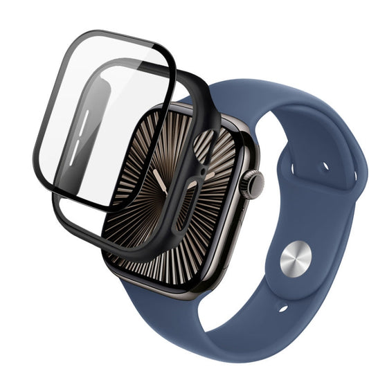 For Apple Watch Series 10/11 42mm imak Integrated Watch Case with Film(Black)