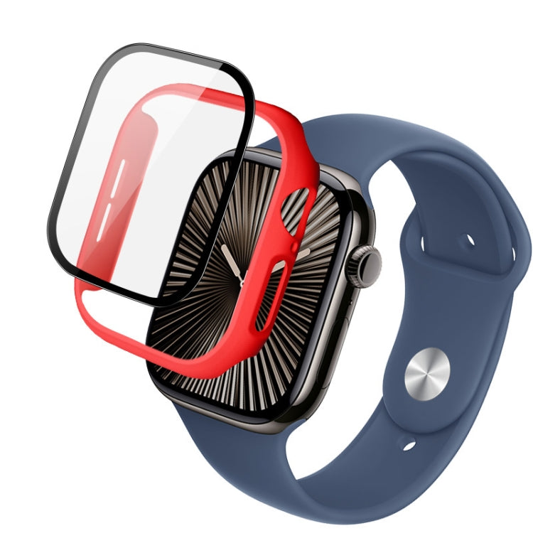 Pour Apple Watch Series 10/11 42mm imak Étui intégré avec film (rouge)
