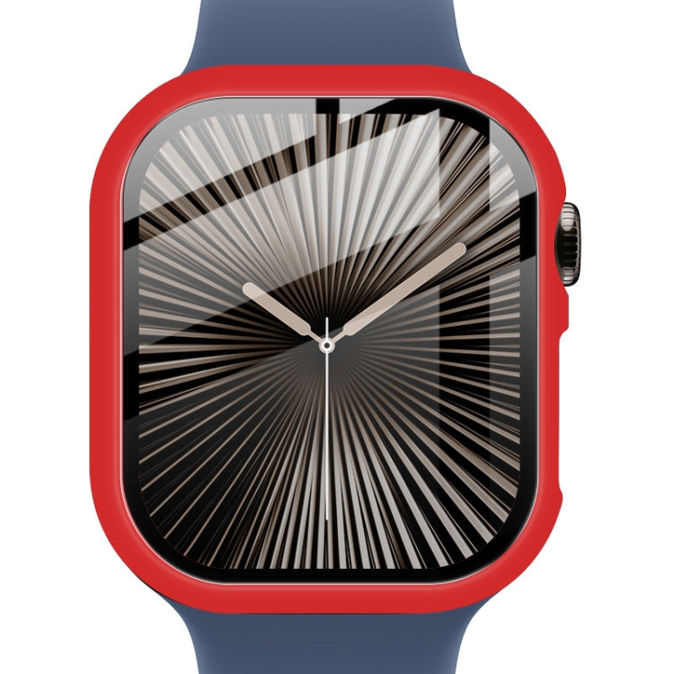 Pour Apple Watch Series 10/11 42mm imak Étui intégré avec film (rouge)