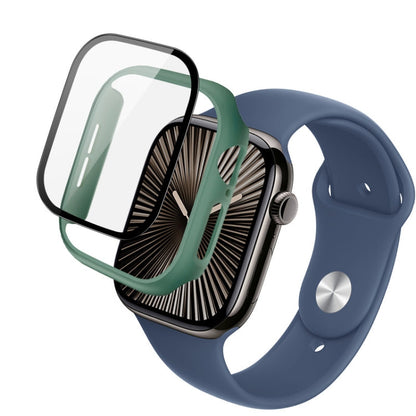 For Apple Watch Series 10/11 46mm imak Integrated Watch Case with Film(Green)