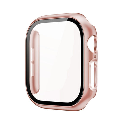 Pour Apple Watch Series 10/11 46mm, étui imak intégré avec film (or rose)