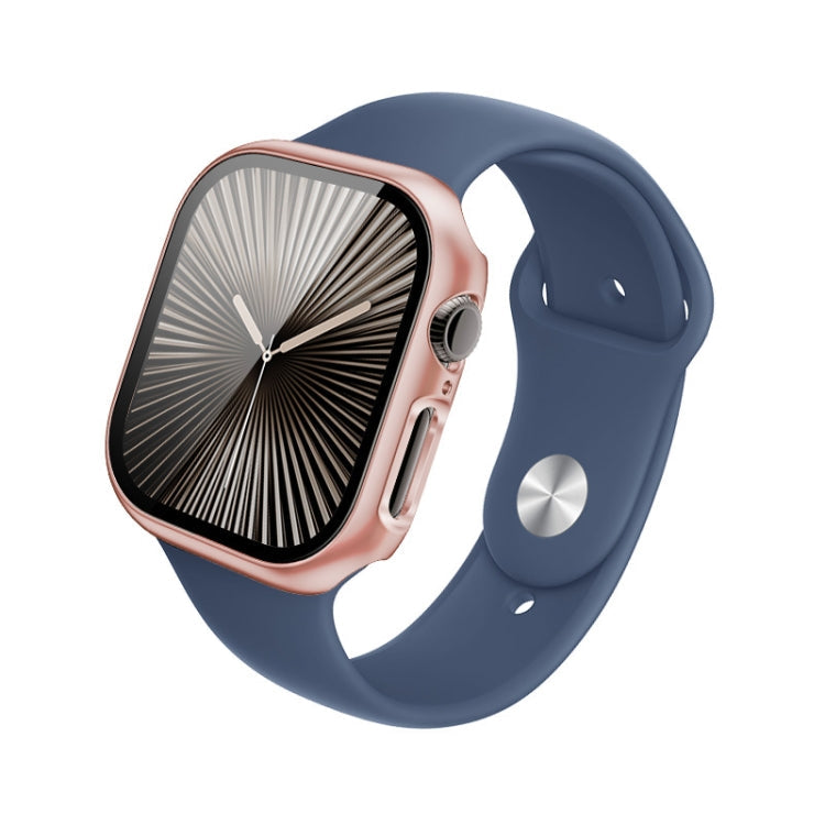 Pour Apple Watch Series 10/11 46mm, étui imak intégré avec film (or rose)