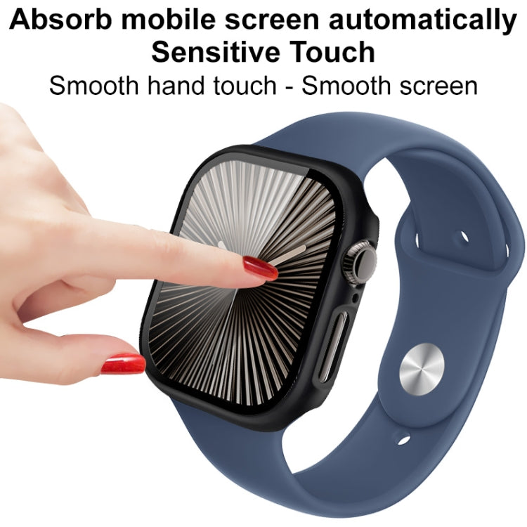 For Apple Watch Series 10/11 42mm imak Integrated Watch Case with Film(Green)