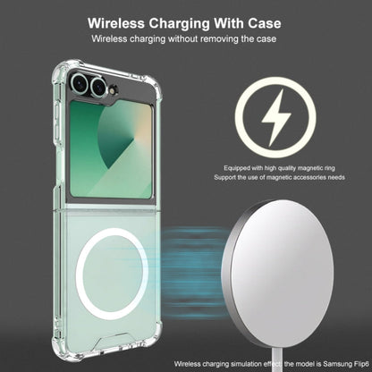 For Samsung Galaxy Z Flip6 / Flip7 FE IMAK Space Shield PC + TPU Airbag Shockproof MagSafe Phone Case(Transparent)