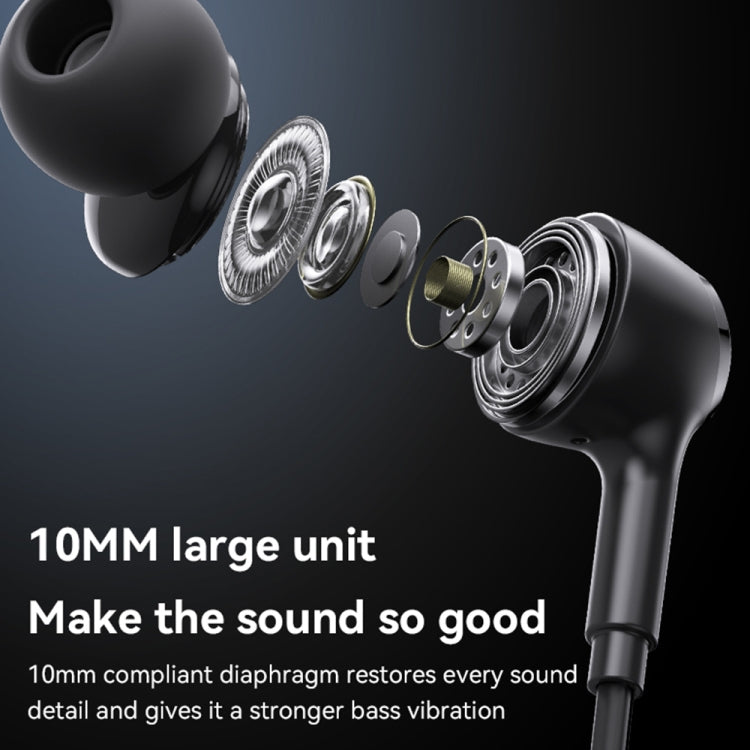 Écouteurs filaires intra-auriculaires Yesido YH53 3,5 mm, longueur : 1,2 m (noir)