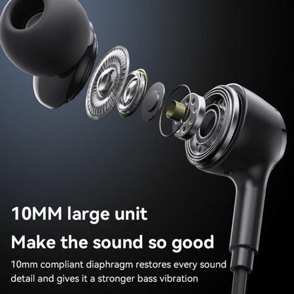 Écouteurs filaires intra-auriculaires Yesido YH53 3,5 mm, longueur : 1,2 m (noir)