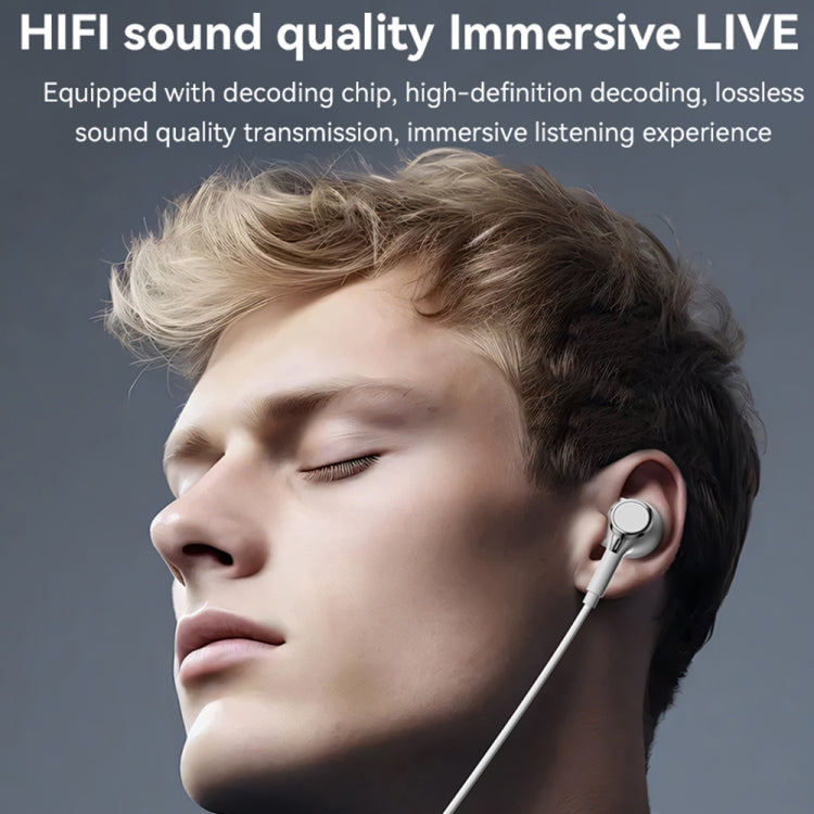 Écouteurs filaires intra-auriculaires Yesido YH53 3,5 mm, longueur : 1,2 m (noir)
