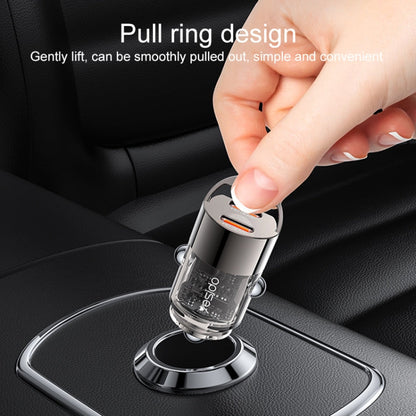 Chargeur de voiture mini alliage de zinc Yesido Y69 PD30W double USB-C / Type-C (gris métal)