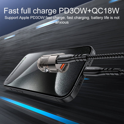 Yesido Y68 PD30W Type-C + QC18W USB Zinc Alloy Mini Car Charger(Metal Grey)
