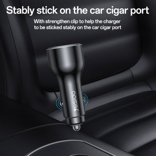 Yesido Y65 PD100W Type-C + QC18W USB Super Fast Car Charger(Black)