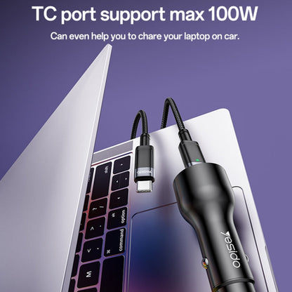 Yesido Y65 PD100W Type-C + QC18W USB Super Fast Car Charger(Black)