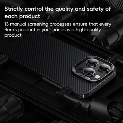 For iPhone 16 Benks Classic Kevlar 600D Fiber MagSafe Phone Case(Black)