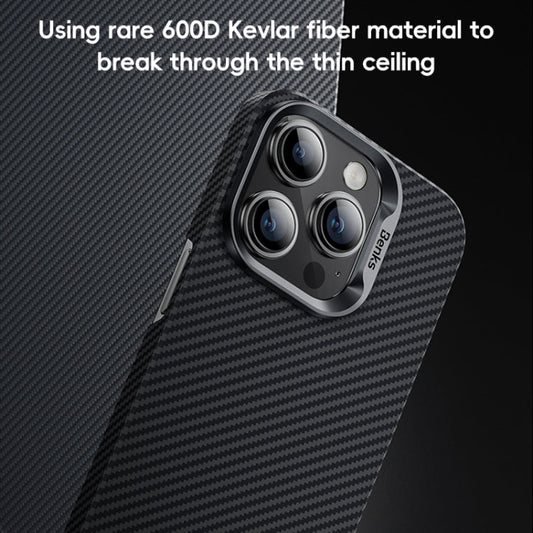 For iPhone 16 Pro Benks Classic Kevlar 600D Fiber MagSafe Phone Case(Black)