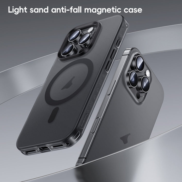 Pour iPhone 16 Coque de téléphone antichoc magnétique Benks Frosted MagSafe (Noir)