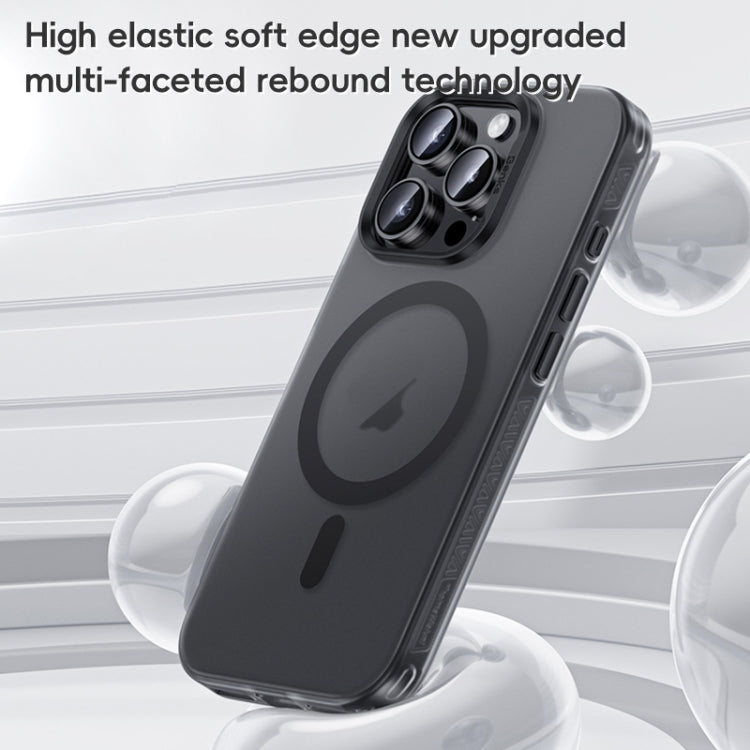Pour iPhone 16 Coque de téléphone antichoc magnétique Benks Frosted MagSafe (Noir)