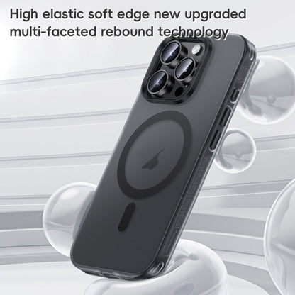 Pour iPhone 16 Coque de téléphone antichoc magnétique Benks Frosted MagSafe (Noir)