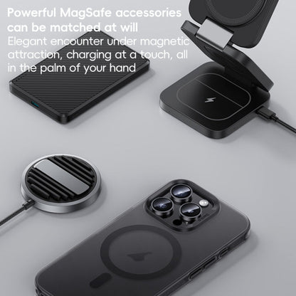 Pour iPhone 16 Coque de téléphone antichoc magnétique Benks Frosted MagSafe (Noir)
