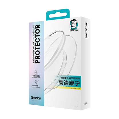 For iPhone 16 Benks King Kong Series Corning Single Metal Lens Protective Film(Pink)