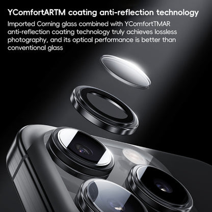 For iPhone 16 Pro Max Benks King Kong Series Corning Single Metal Lens Protective Film(Rose Gold)