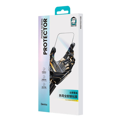 For iPhone 16 Benks Black Gold Series 3D Heat Bending Full Glue Full Coverage HD Tempered Film