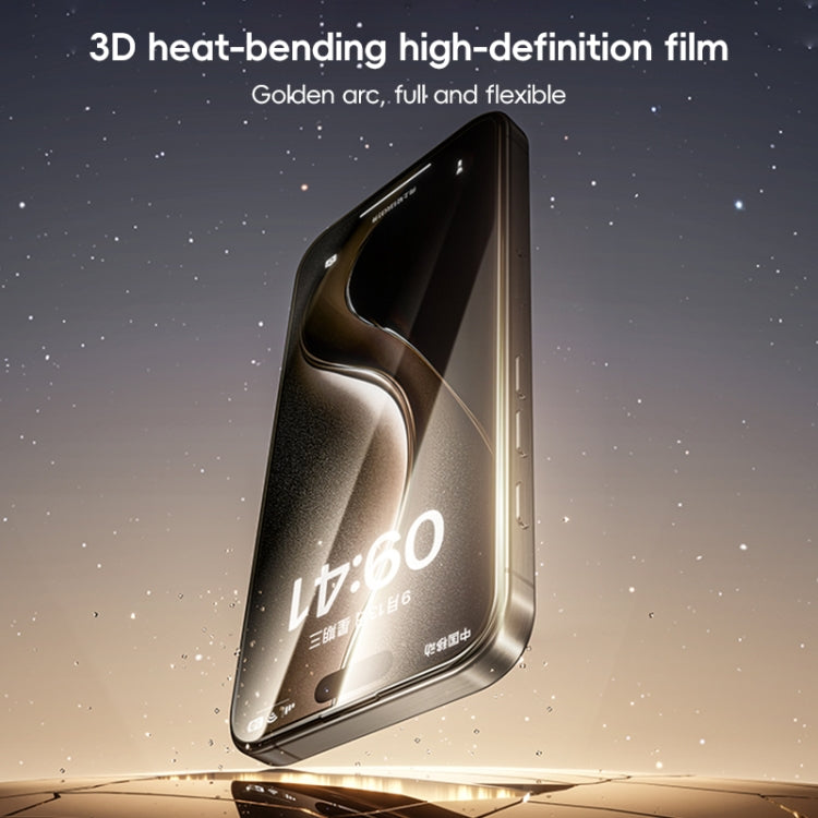 For iPhone 16 Benks Black Gold Series 3D Heat Bending Full Glue Full Coverage HD Tempered Film