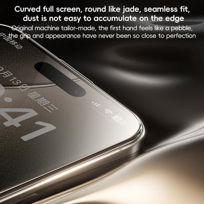For iPhone 16 Pro Benks Black Gold Series 3D Heat Bending Full Glue Full Coverage HD Tempered Film
