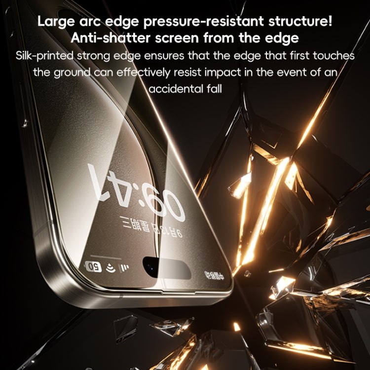 For iPhone 16 Benks Black Gold Series 3D Heat Bending Full Glue Full Coverage HD Tempered Film