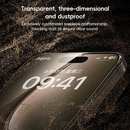 For iPhone 16 Benks Black Gold Series 3D Heat Bending Full Glue Full Coverage HD Tempered Film