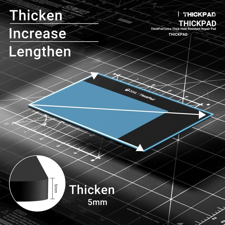2UUL ST86 50x35cm Extra Thick Heat-Resistant Anti-static Silicone Pad