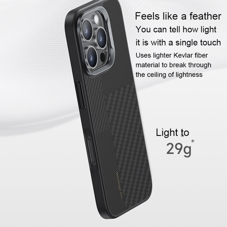 Pour iPhone 16 Pro Max Benks Montage MagSafe Coque de téléphone en fibre de Kevlar (Noir)