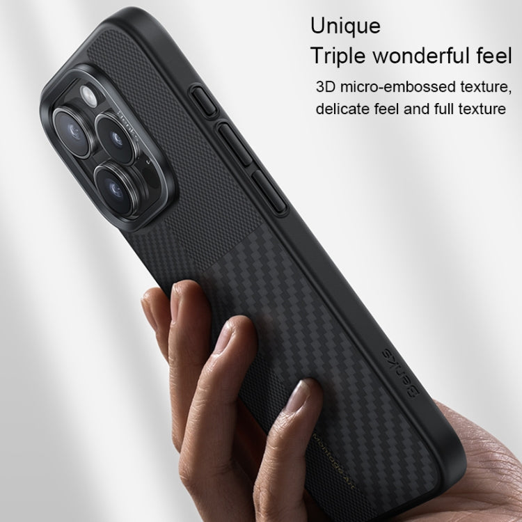 Pour iPhone 16 Pro Max Benks Montage MagSafe Coque de téléphone en fibre de Kevlar (Noir)