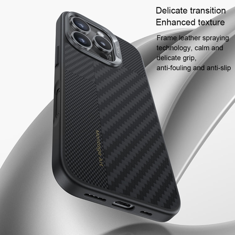 Pour iPhone 16 Pro Max Benks Montage MagSafe Coque de téléphone en fibre de Kevlar (Noir)