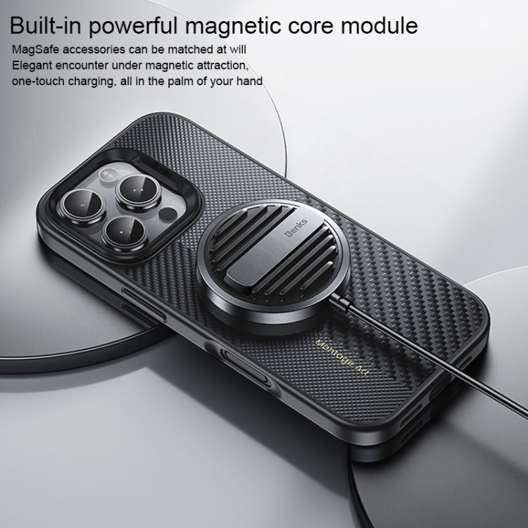 For iPhone 16 Pro Benks Montage MagSafe Shockproof Phone Case(Black)