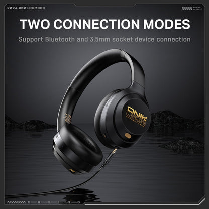 ONIKUMA GT811 Head-mounted Dual Noise Reduction Wireless Bluetooth Earphone(Black)