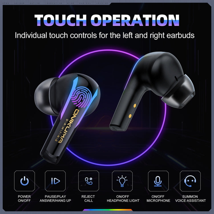 ONIKUMA T27 Dual Mode Cool Wireless Bluetooth Earphone(Black)