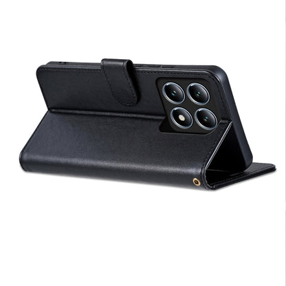 For Xiaomi 14T Pro AZNS Sheepskin Texture Flip Leather Phone Case(Black)