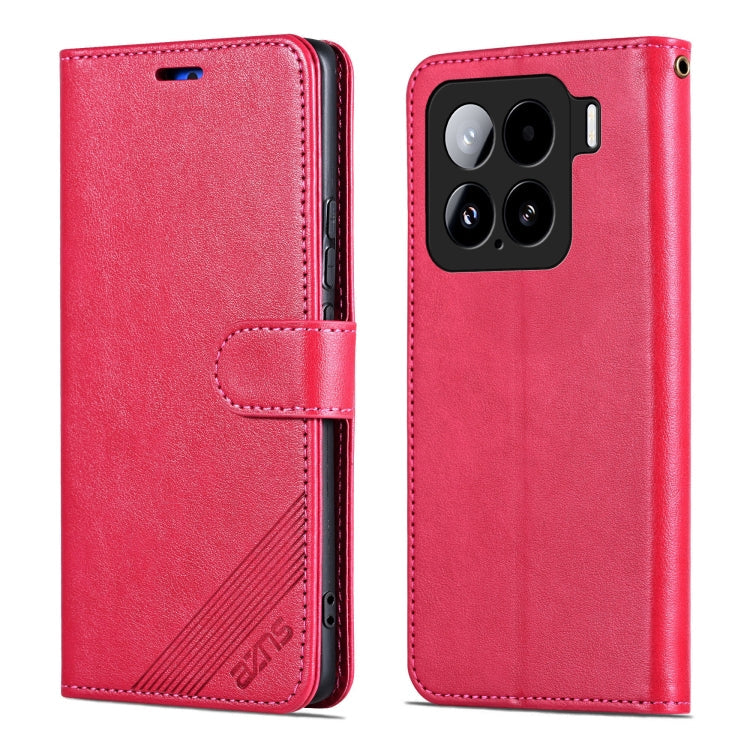For Xiaomi 15 AZNS Sheepskin Texture Flip Leather Phone Case(Red)
