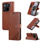 For Xiaomi 15 Pro AZNS Sheepskin Texture Flip Leather Phone Case(Brown)