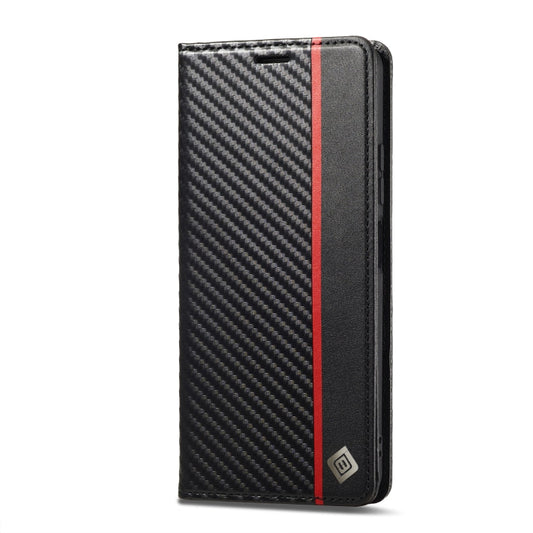 For Xiaomi 14T Pro LC.IMEEKE Carbon Fiber Texture Flip Leather Phone Case(Vertical Black)