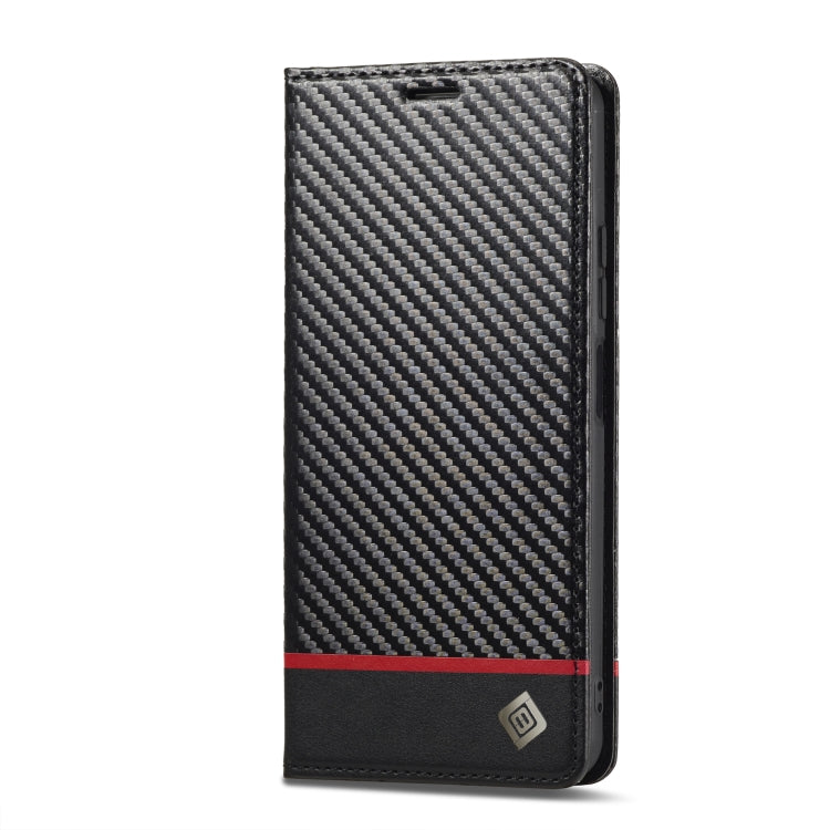 For Xiaomi 14T LC.IMEEKE Carbon Fiber Texture Flip Leather Phone Case(Horizontal Black)