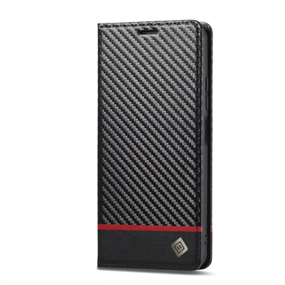 For Xiaomi 14T LC.IMEEKE Carbon Fiber Texture Flip Leather Phone Case(Horizontal Black)